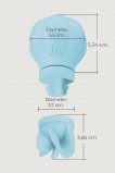 Клиторальный стимулятор Caress Blue Adrien Lastic, с 5-ю заменяемыми насадками