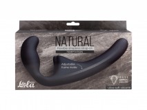 Гнущийся безремневой страпон Natural Temptation Black