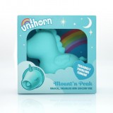 Вибромассажер Unihorn - Mount'n Peak с язычком, голубой
