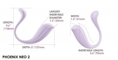 Интерактивный вибромассажер Phoenix Neo 2, лиловый