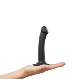 Фаллоимитатор Strap-On-Me Dildo Dual Density Semi-Realistic гнущийся, черный (S - 17, Ø 2.7 см)