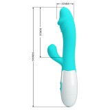 Вибратор Pretty Love Snappy, бирюзовый (19, Ø 3.2 см)