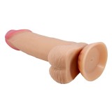 Фаллоимитатор с подвижной кожей Pretty Love Sliding Skin, бежевый (19.4, Ø 4.2 см)