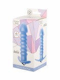 Анальная пробка с вибрацией Twisted Anal Plug Blue (11.9, Ø 3 см)