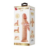 Фаллоимитатор с подвижной кожей Pretty Love Keon Sliding Skin, бежевый (21.4, Ø 4.4 см)