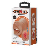 Мастурбатор двустороний Crazy Bull Sarafi ротик-вагина, карамель
