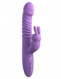 Вибратор с поступательными движениями, вращением, нагревом Fantasy For Her - Her Thrusting Silicone Rabbit