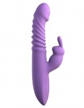 Вибратор с поступательными движениями, вращением, нагревом Fantasy For Her - Her Thrusting Silicone Rabbit