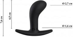 Анальная пробка Fun Factory BOOTIE SMALL, черная (8, Ø 2.5 см)