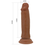 Фаллоимитатор с подвижной кожей Pretty Love Keon Sliding Skin, коричневый (18.4, Ø 4.2 см)