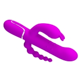 Вибратор Кролик с анальной стимуляцией Pretty Love Cammy, фуксия (22.2, Ø 3.4 см)