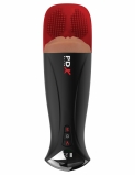 Мастурбатор в колбе с вибрацией Fuck-O-Matic Pro XL, коричневый