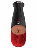 Мастурбатор в колбе с вибрацией Fuck-O-Matic Pro XL, коричневый