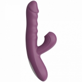 Силиконовый вибратор с эффектом фрикций Secwell, Purple