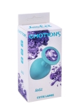 Анальная пробка Emotions Cutie Large Turquoise light purple crystal (9.5, Ø 4.2 см)