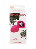 Анальная пробка Emotions Cutie Small Pink black crystal (7, Ø 2.7 см)