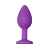 Анальная пробка Emotions Cutie Small Purple light blue crystal (7, Ø 2.7 см)