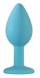 Анальная пробка Emotions Cutie Small Turquoise light purple crystal (7, Ø 2.7 см)