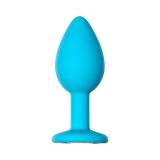 Анальная пробка Emotions Cutie Small Turquoise pink crystal (7, Ø 2.7 см)