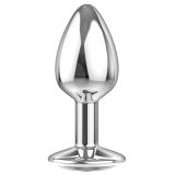 Большая анальная пробка Diamond Clear Sparkle XL (11, Ø 4.3 см)