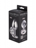 Большая анальная пробка Diamond Clear Sparkle XL (11, Ø 4.3 см)