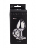 Большая анальная пробка Diamond Clear Sparkle XL (11, Ø 4.3 см)
