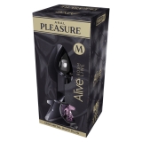 Металлическая анальная пробка Anal Pleasure от Alive - M, с розовым кристаллом (8, Ø 3.4 см)