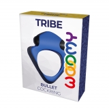 Эрекционное кольцо Wooomy Tribeс вибрацией, синий