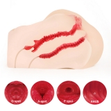 Jenny Onahole Real Vagina Мастурбатор полуторс с двойным слоем материала, с вибрацией