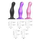 Фаллоимитатор Strap-On-Me Dildo Plug изогнутый, розовый металлик (M - 15.5, Ø 4.3 см)