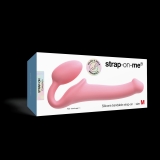 Страпон Strap-On-Me Semi-Realistic гнущийся, розовый (M - 18, Ø 3.8 см)