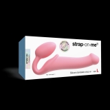 Страпон Strap-On-Me Semi-Realistic гнущийся, розовый (L - 19, Ø 4.2 см)