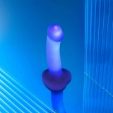 Фаллоимитатор Strap-On-Me Semi-Realistic Glow-LED, светящийся (M - 15.2, Ø 3.8 см)