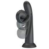 Вибратор на присоске с двойной стимуляцией Pretty Love, чёрный