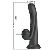 Вибратор на присоске с двойной стимуляцией Pretty Love, чёрный