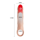 Удлиняющая насадка с рельефом и вибрацией Pretty Love (21.3, Ø 4 см)