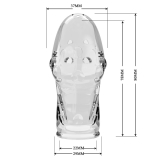 Насадка на пенис Pretty Love Booker, прозрачная (8, Ø 3.7 см)