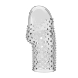 Рельефная насадка на пенис Pretty Love Becks, прозрачная (8, Ø 3.8 см)