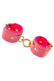 Оковы Pecado BDSM, «МИНИ» двуслойный, натуральная кожа, розовый
