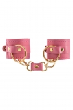 Наручники Pecado BDSM, натуральная кожа, розовый