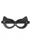 Маска Pecado BDSM, с ушками кошки открытая, натуральная кожа