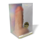 Фаллоимитатор с мошонкой Premium Real Skin SileXD Model 1 - 11”, бежевый (29, Ø 9.8 см)
