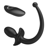Анальная вибропробка с пультом ДУ MR Play, черная
