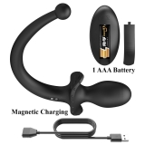 Анальная вибропробка с пультом ДУ MR Play, черная