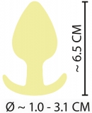 Анальная пробка мини Cuties жёлтая	(6.5, Ø 3.1 см)