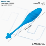 Интерактивное виброяйцо с поступательными движениями Thrusting Egg, синее