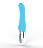 Мощный пульсирующий массажер M&M голубой (26, Ø 5 см)