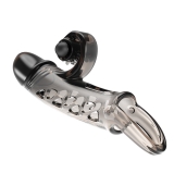 Вибронасадка с клиторальным стимулятором Baile, черная (15, Ø 4.2 см)