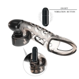 Вибронасадка с клиторальным стимулятором Baile, черная (15, Ø 4.2 см)