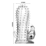 Вибронасадка со стимуляцией клитора и ануса Brave Man (13.7, Ø 4.5 см)